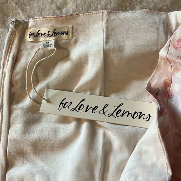 New! For Love and Lemons Taylor Floral Pink set Size Medium Top & Skirt - Picture 12 of 14